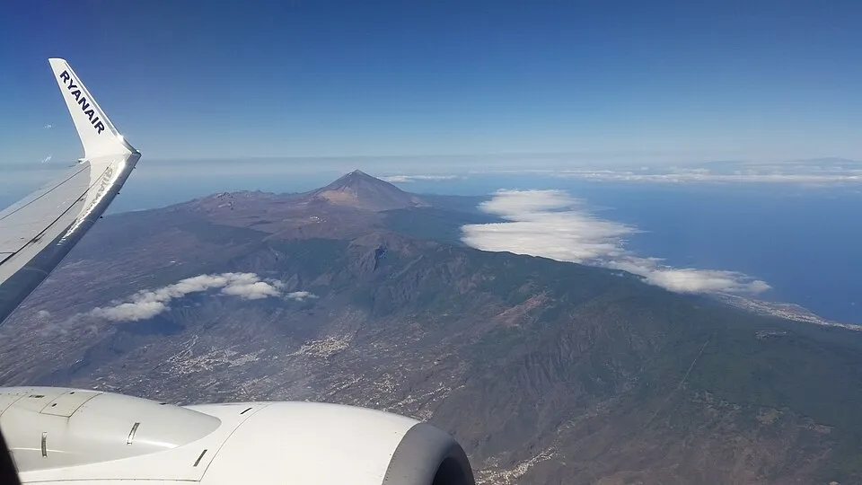 Mount Teide from aircraft